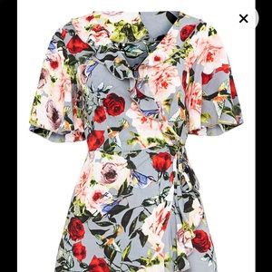 PrettyLittleThing Floral Wrap Dress
